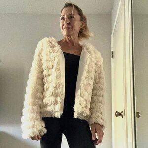 UNIQUE!!!  Military Hippie, Size Large, Beautiful Light Cream Color.